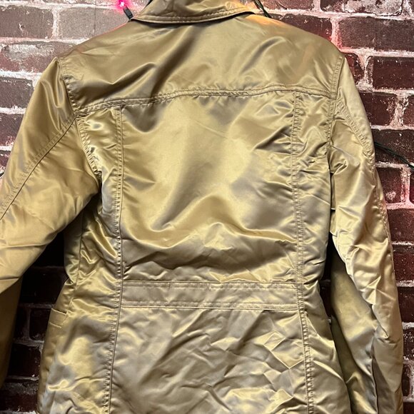 Vintage GUESS JEANS USA Gold Satin Bomber Jacket - Made in Canada - Size S - Picture 9 of 11